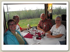Super onboard the train with Lynne, Bob, John & Kirsten