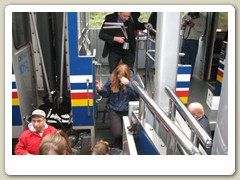 Stop for the northbound train to transfer tour guides