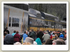 Getting ready to board the train at Denali