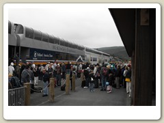 Getting ready to board the train at Denali