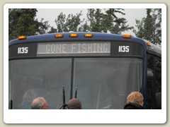 The tour bus drivers changing their destination