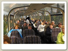 Enclosed train car with full view
