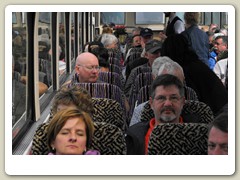 Enclosed train car with full view