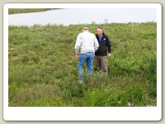 We were allowed to walk on the permafrost soil - felt spongy