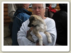 Kirsten with another husky pup