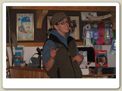 One of the King teenagers telling us about her Iditarod experiences