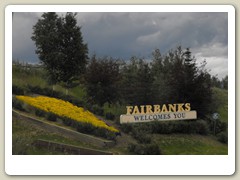 Driving through Fairbanks