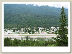From hill overlooking the town