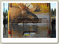 Braeburn Lodge - back of our tour bus