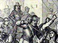 Image of an illustration showing Cromwell attacking Drogheda