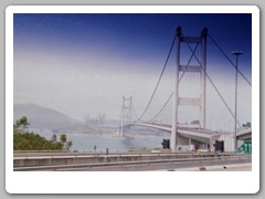 Bridge to man-made island and airport