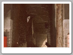 Looking through a door to a courtyard in the Hutong neighborhood