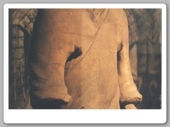 Restored pieces in museum