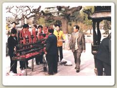 On the temple grounds