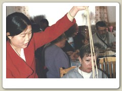 Noodle making at dinner