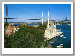 Better view of the bridge connecting Europe and Asia - and yes, we did cross the bridge